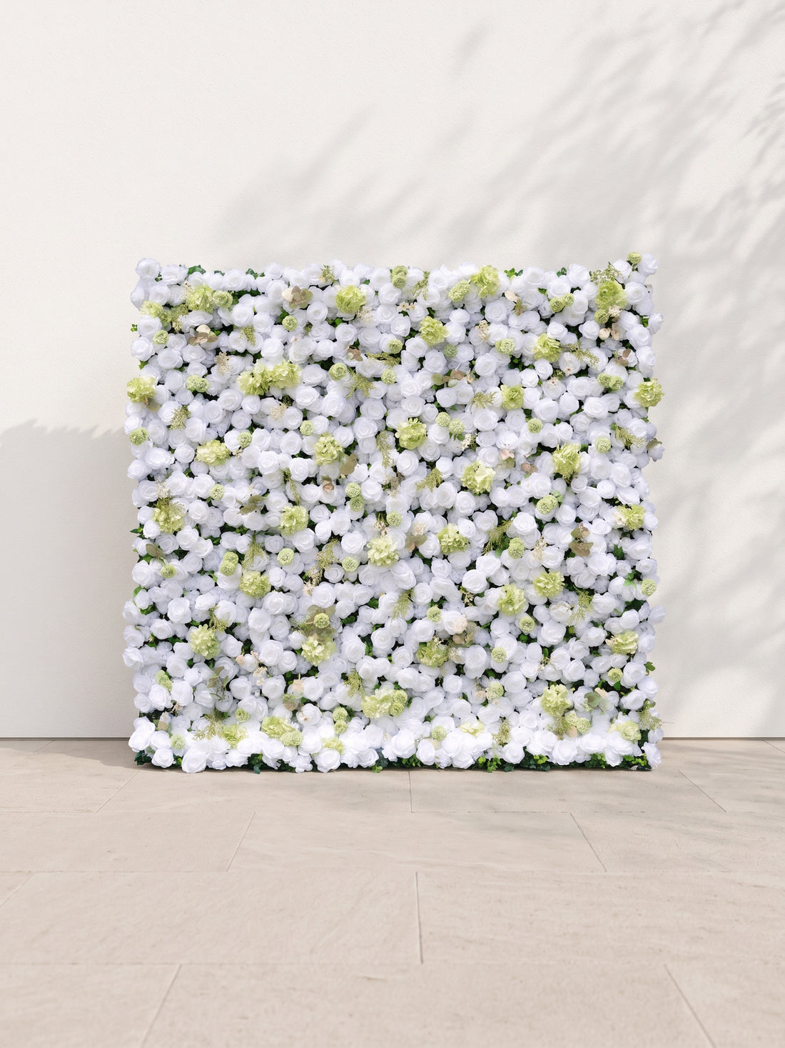 Selloria 5D Fabric Artificial rolling up curtain flower wall — front view