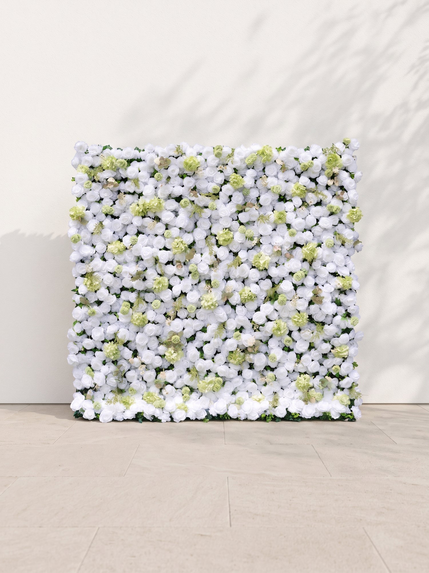 Selloria 5D Fabric Artificial rolling up curtain flower wall — front view