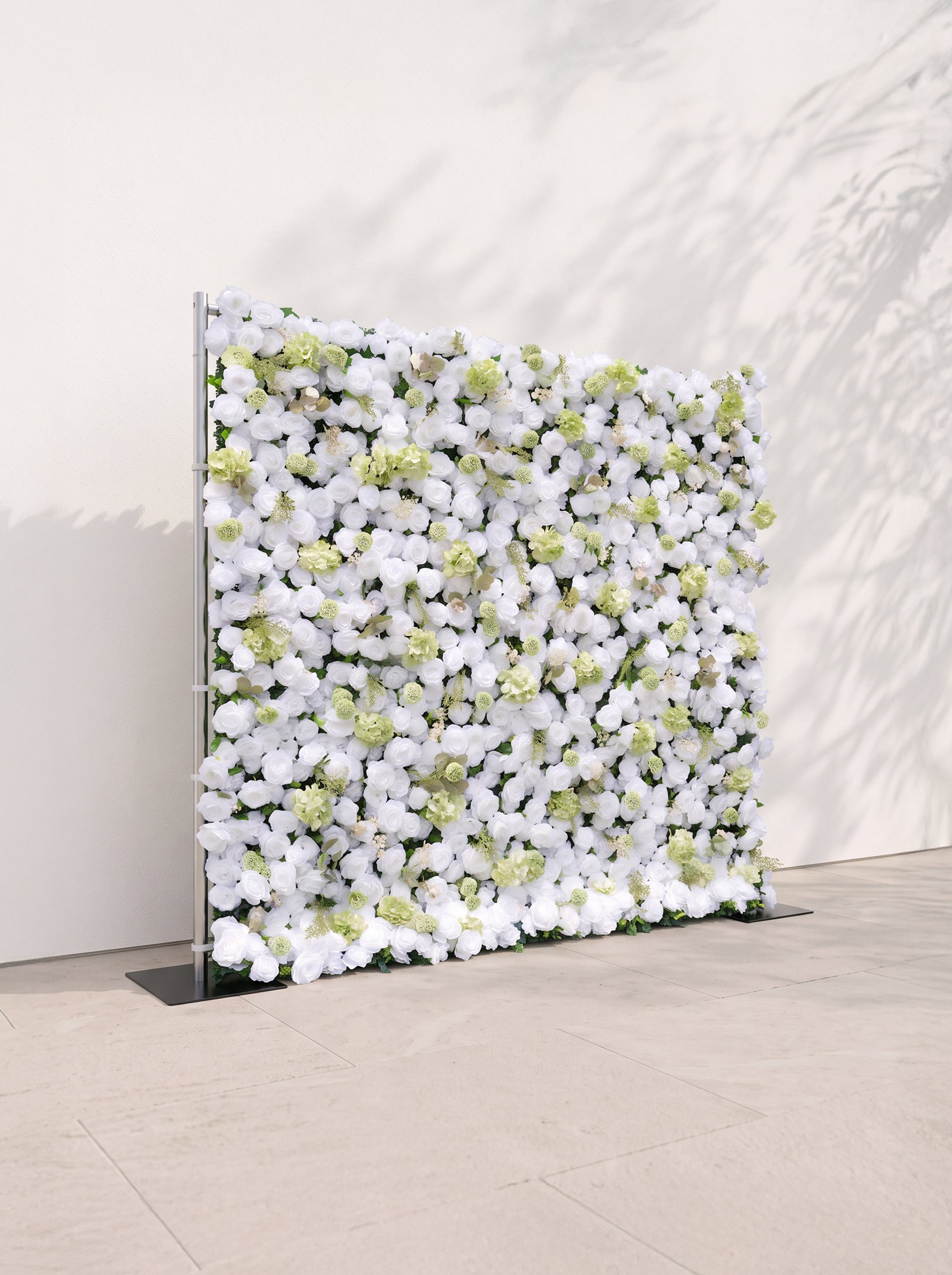 Selloria 5D Fabric Artificial rolling up curtain flower wall — left view