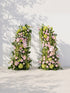 Selyana Luxury Horn Shaped Flower Arch with Frame for Wedding Party Event Backdrop Decoration — front view