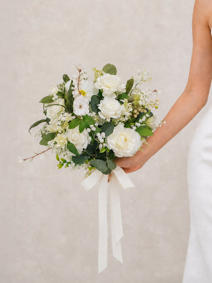 Seravelle- Bridal Bouquet 13"In Cloud Dancer White
