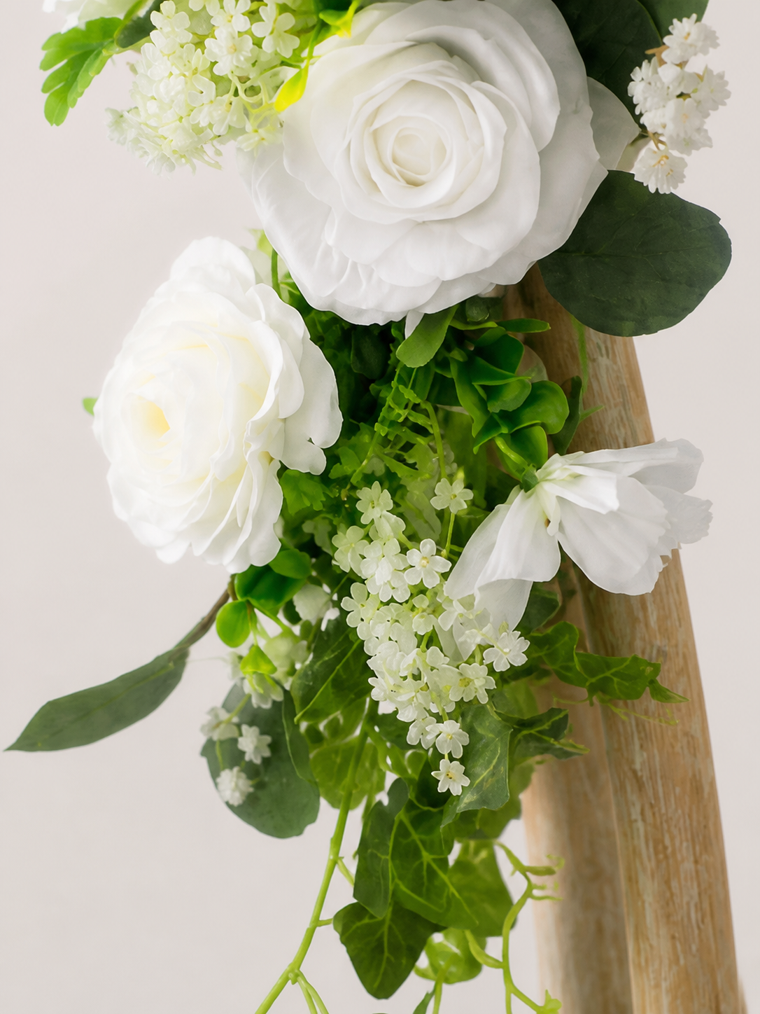 Seravelle-Wedding Chair Flower In Cloud Dance White(Set of 2)