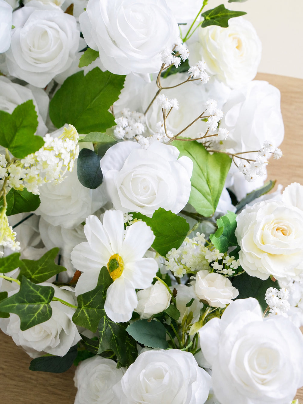 Seravelle-Long Table Centerpiece 8′10″long In Cloud Dance White for Wedding&amp;Events