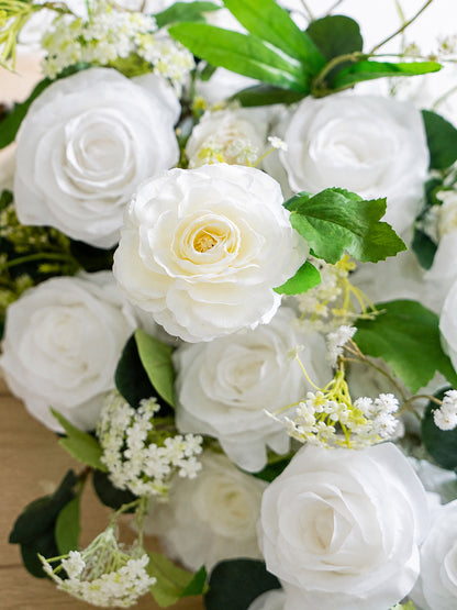 Seravelle-Long Table Centerpiece 8′10″long In Cloud Dance White for Wedding&amp;Events