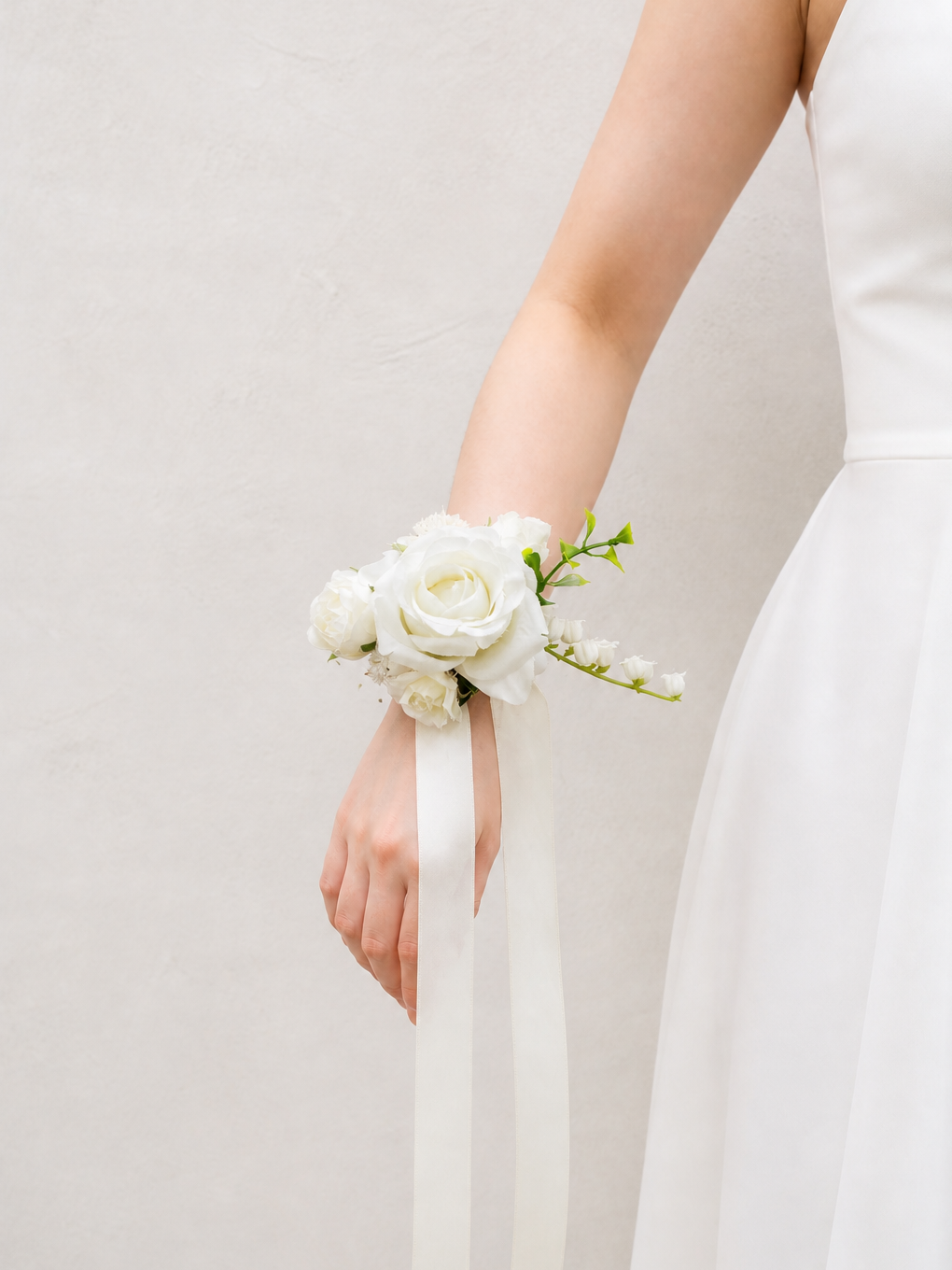 Seravelle-Wrist Corsage in Cloud Dancer White(Set of 6)
