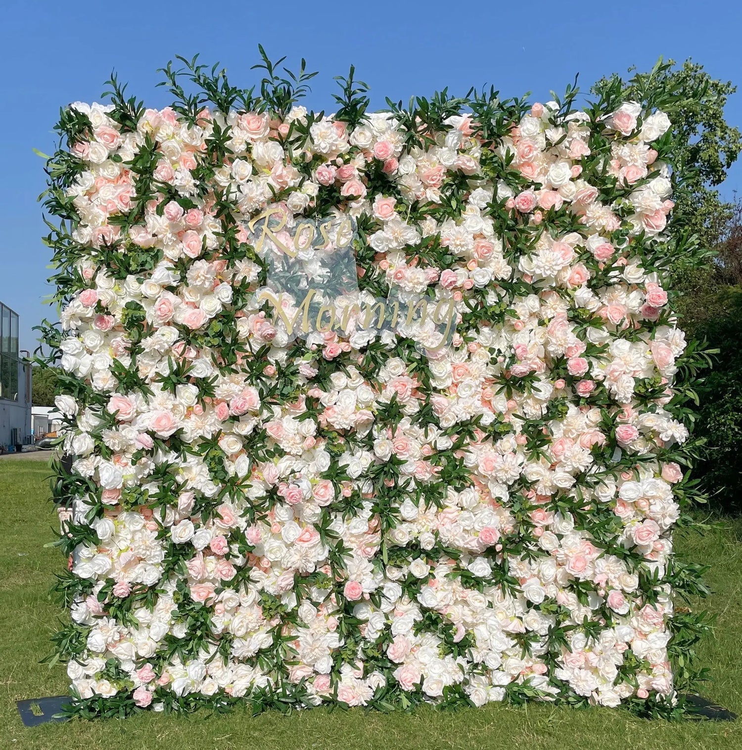 Sherry：5D Fabric Artificial rolling up curtain flower wall