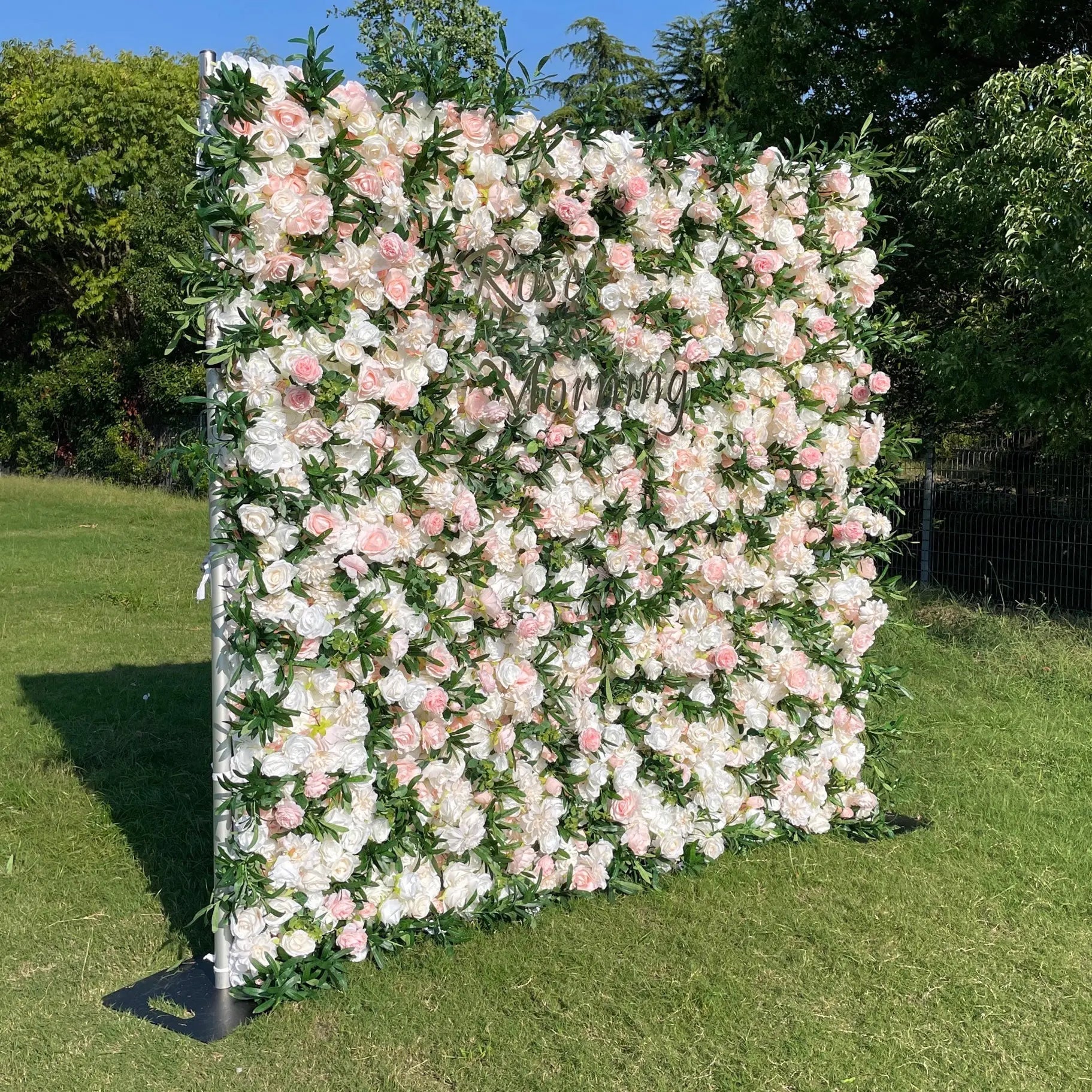 Sherry：5D Fabric Artificial rolling up curtain flower wall