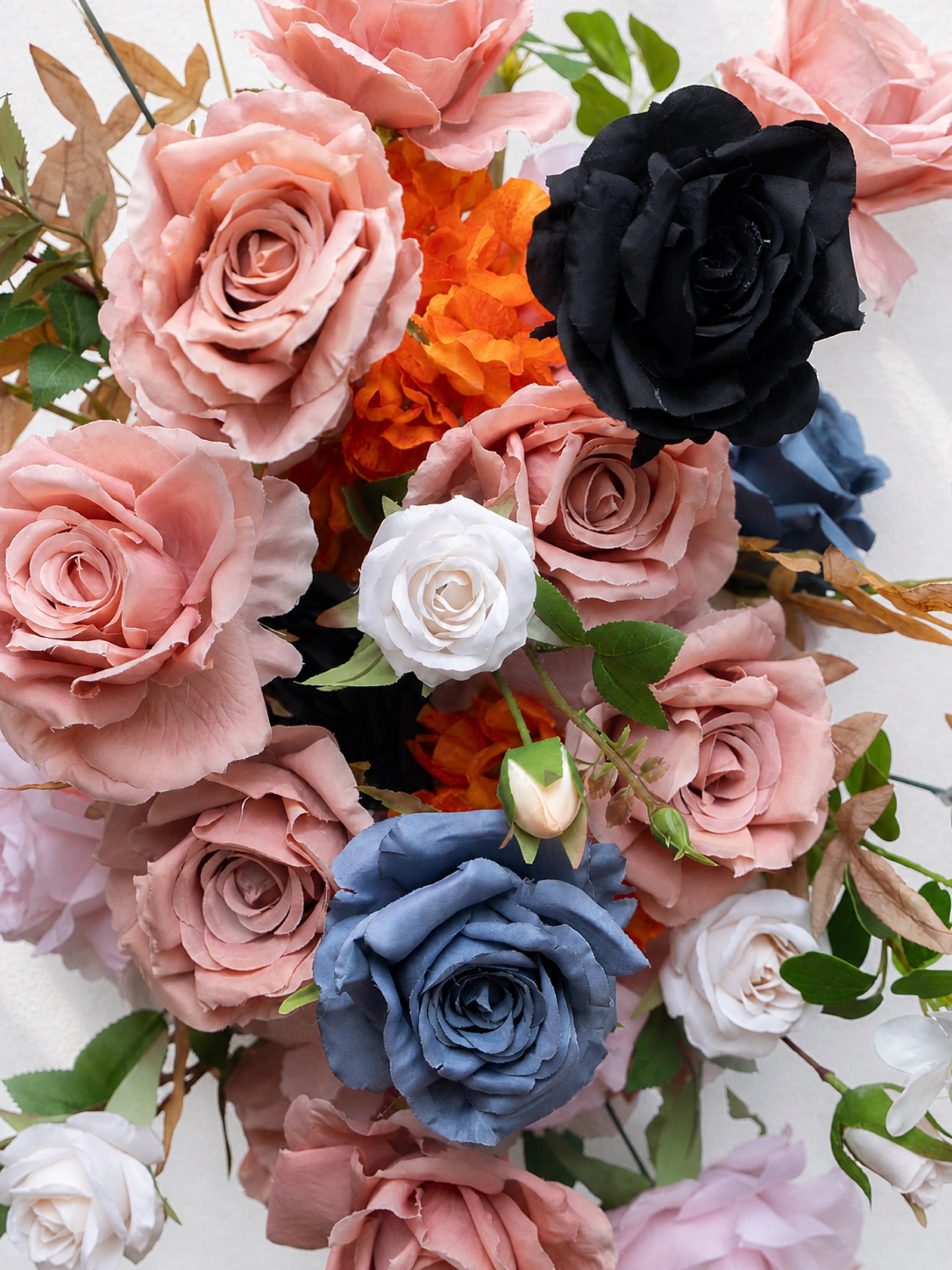 Sienna 2026 New Design Warm Orange &amp; Blue Hanging Floral Arrangement