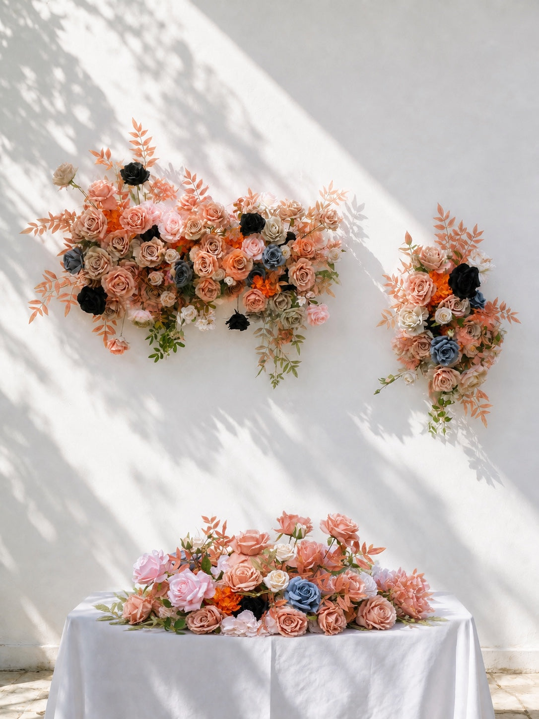 Sienna 2026 New Design Warm Orange &amp; Blue Hanging Floral Arrangement