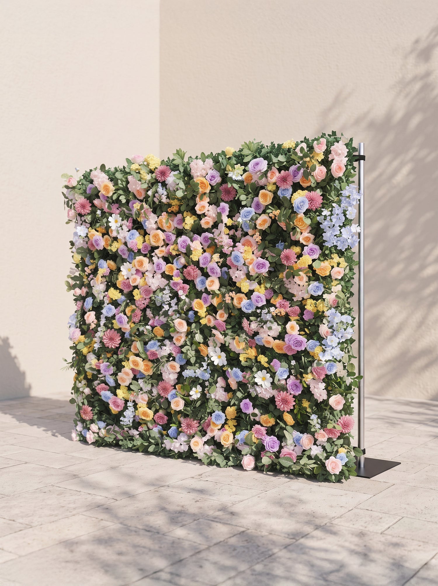 Sirenella 5D Fabric Artificial rolling up curtain flower wall — right view