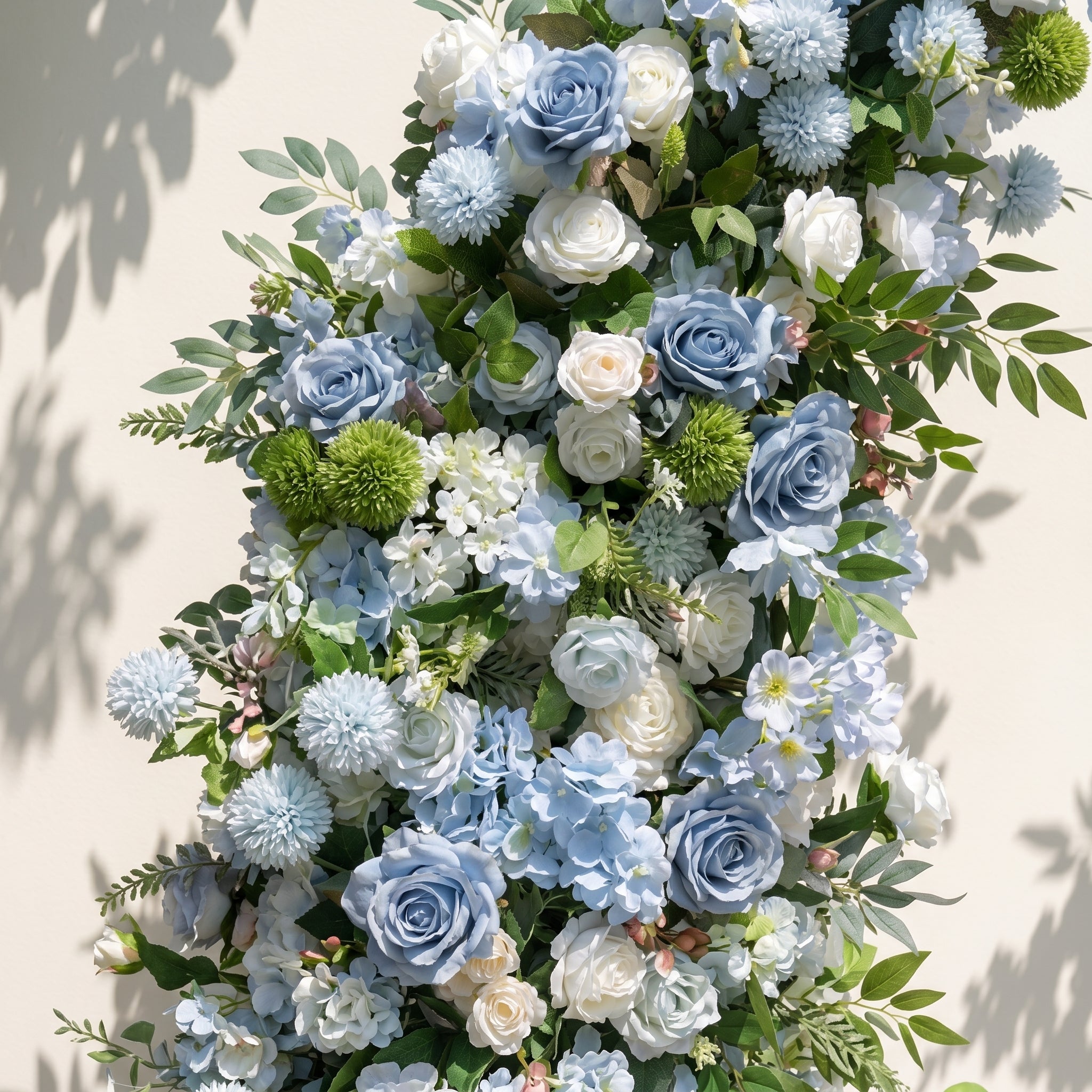 Sirenette: Classic Popular Blue Roses Flower Arch with Greenery for Weddings&amp;Event Decor Including Frame sirenette detail 1