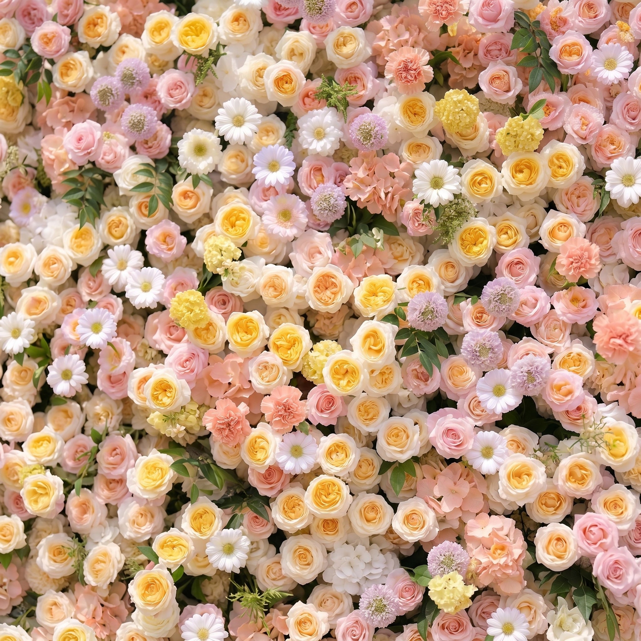 Sirensola:5D Peach Orange, Blush Pink &amp; Ivory White Silk Rose Flower Wall Roll-Up Fabric Backdrop for Romantic Weddings &amp; Proposals
