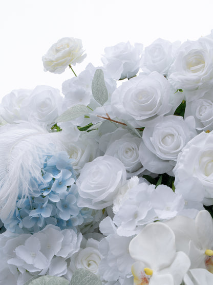 Sirrel: 4D Fabric Artificial Zip Up Curtain Flower Wall For Wedding and Events Decoration