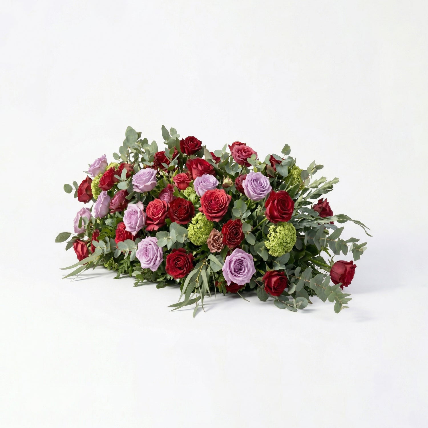 Solmira: Luxury Berry-Toned &amp; Pale Purple Heart Flower Arch with Mixed Foliage for Proposal Decor