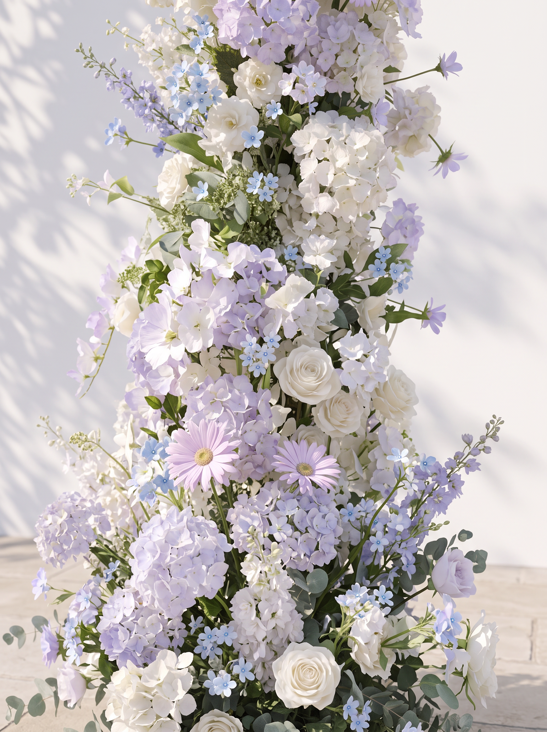 Solvia Luxury Horn Shaped Flower Arch with Frame for Wedding Party Event Backdrop Decoration — floral detail