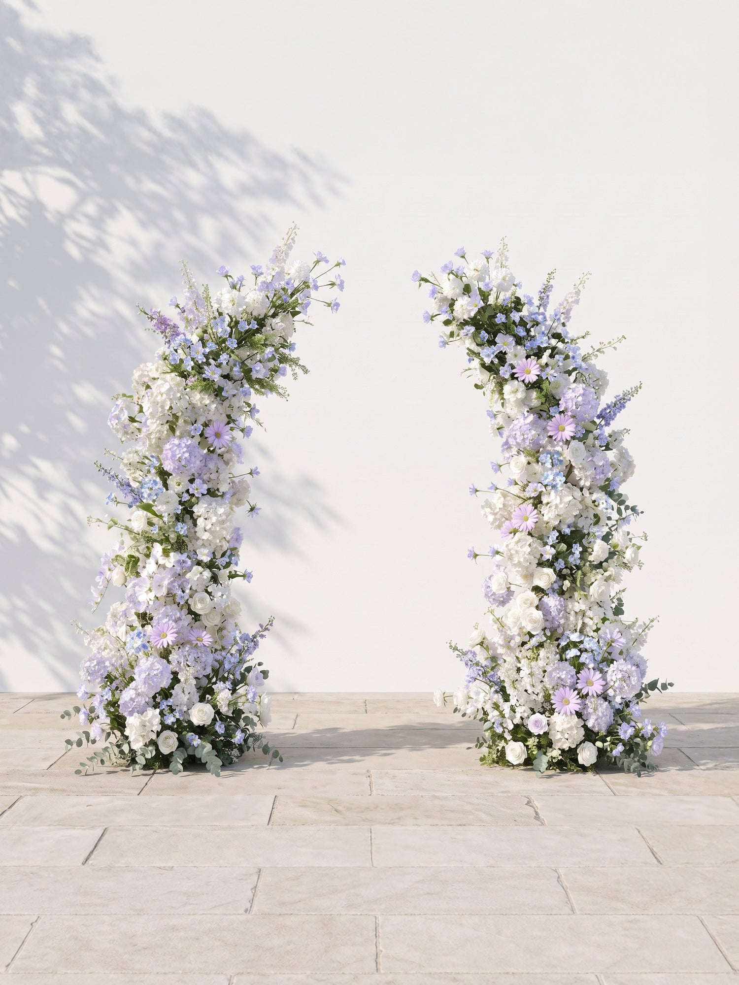 Solvia Luxury Horn Shaped Flower Arch with Frame for Wedding Party Event Backdrop Decoration — front view