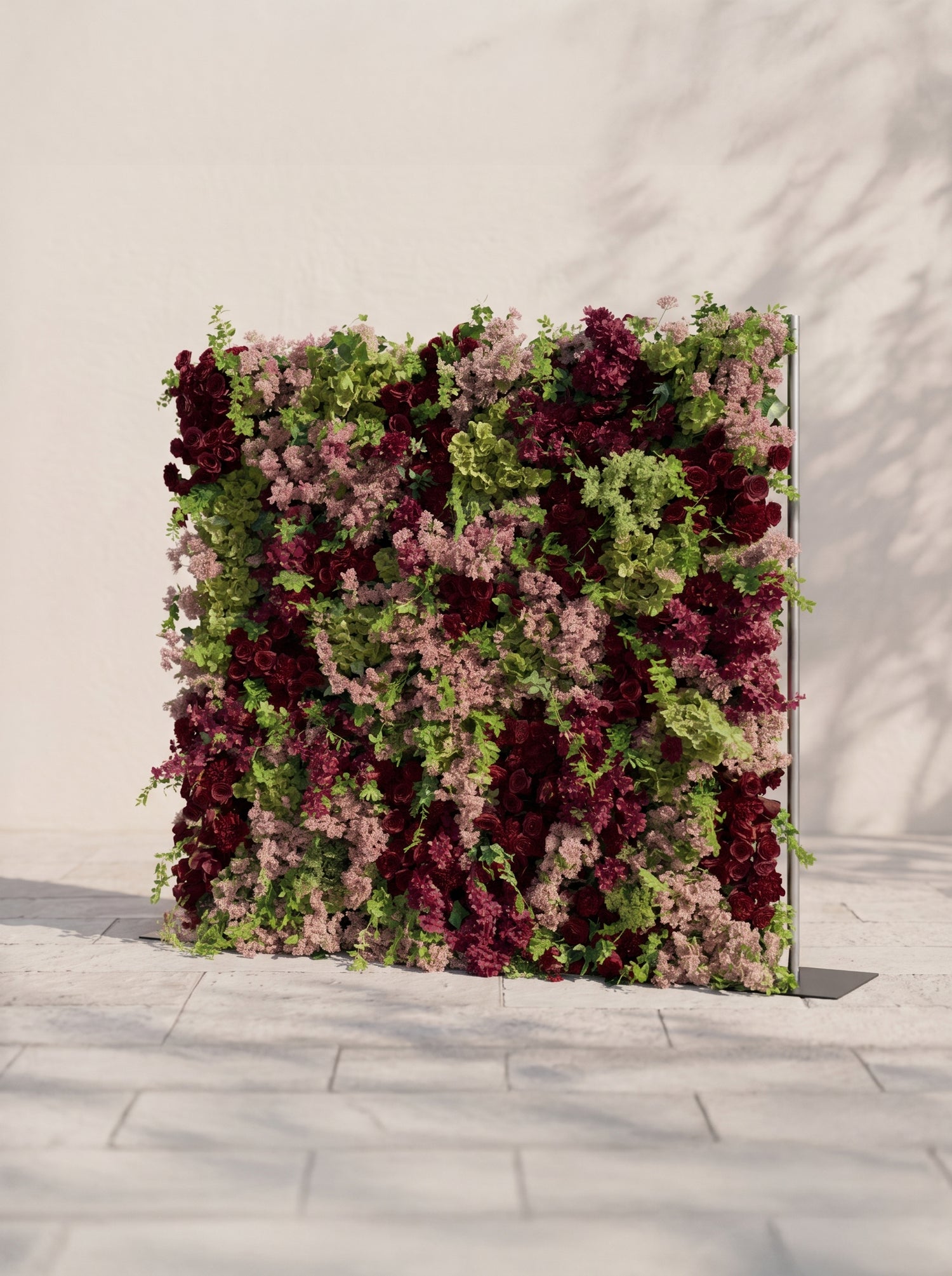 Sorelavia 5D Fabric Artificial rolling up curtain flower wall — right view