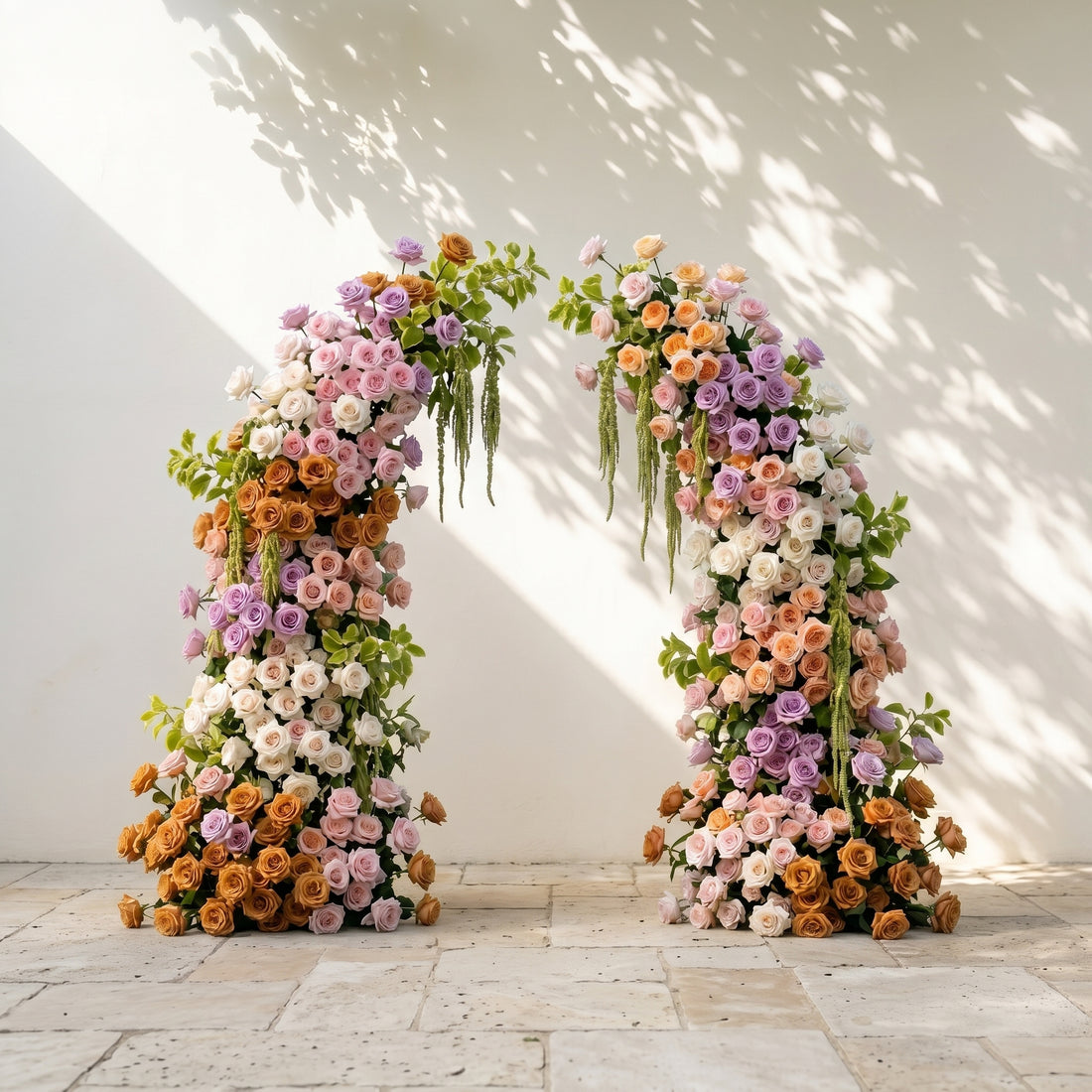 Sorelmora Horn Arch: Colorful Flower Arch in mixed color for Luxury Garden Weddings&amp;Events Decoration Incuding Frame