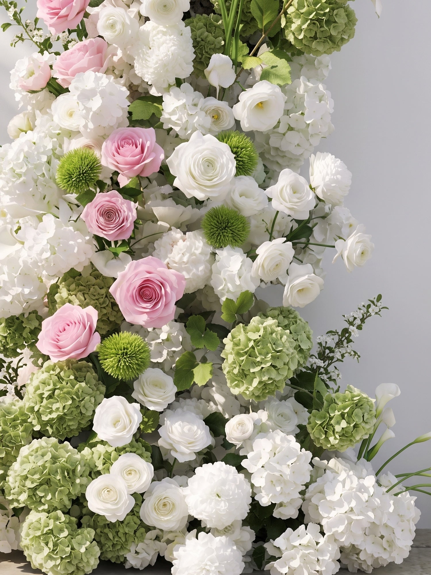 Stelbelle:  Wedding Background Arch Pillar Decorative Flower Row Excluding Frame — floral detail