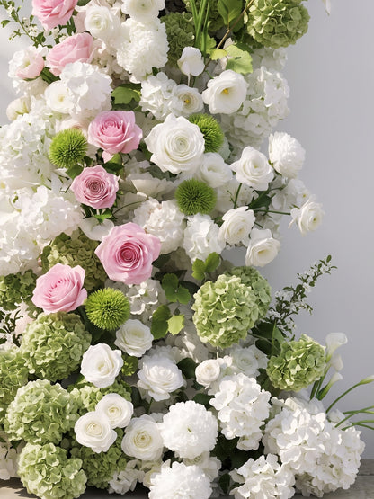 Stelbelle:  Wedding Background Arch Pillar Decorative Flower Row Excluding Frame — floral detail