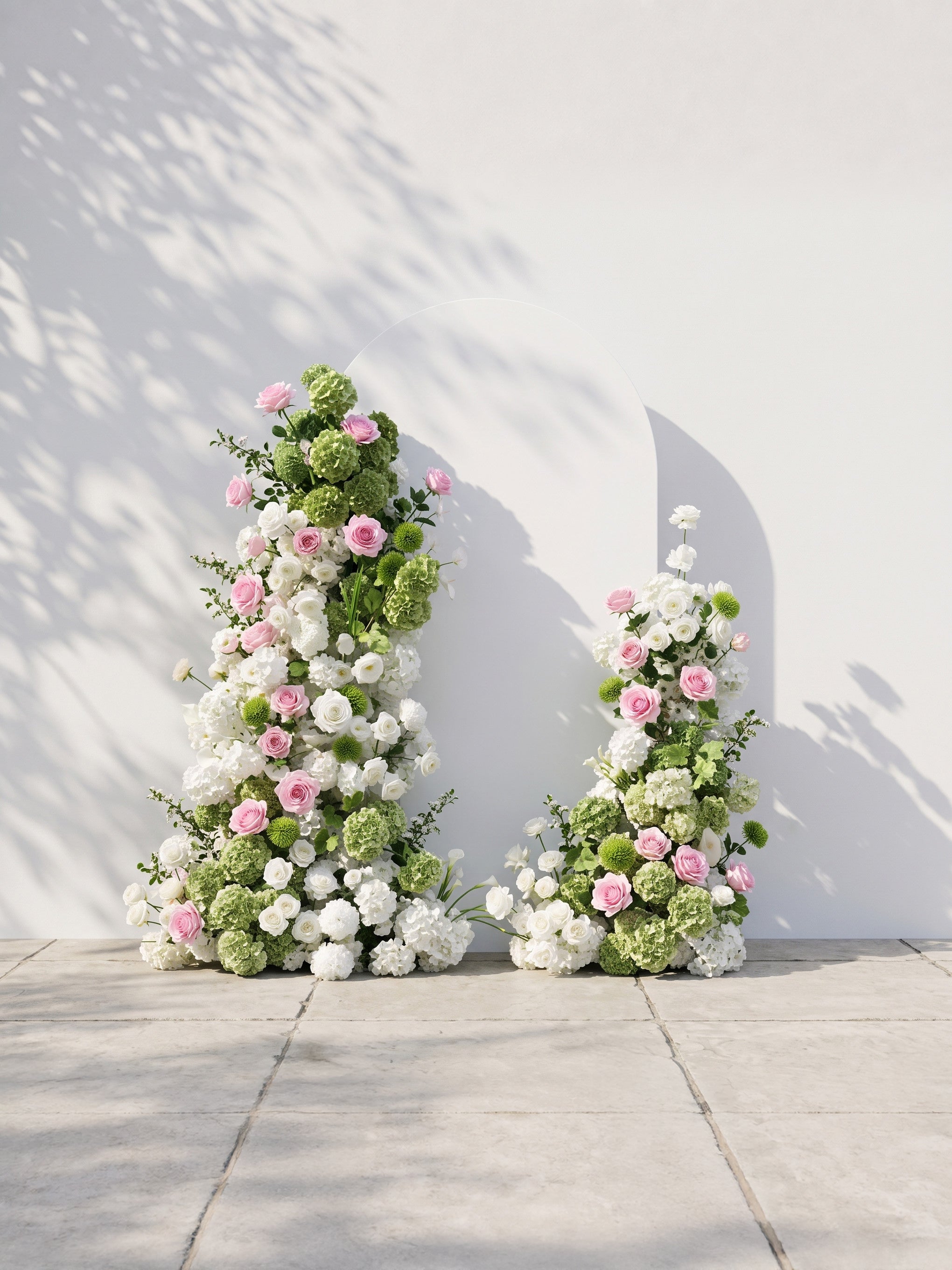 Stelbelle:  Wedding Background Arch Pillar Decorative Flower Row Excluding Frame — front view