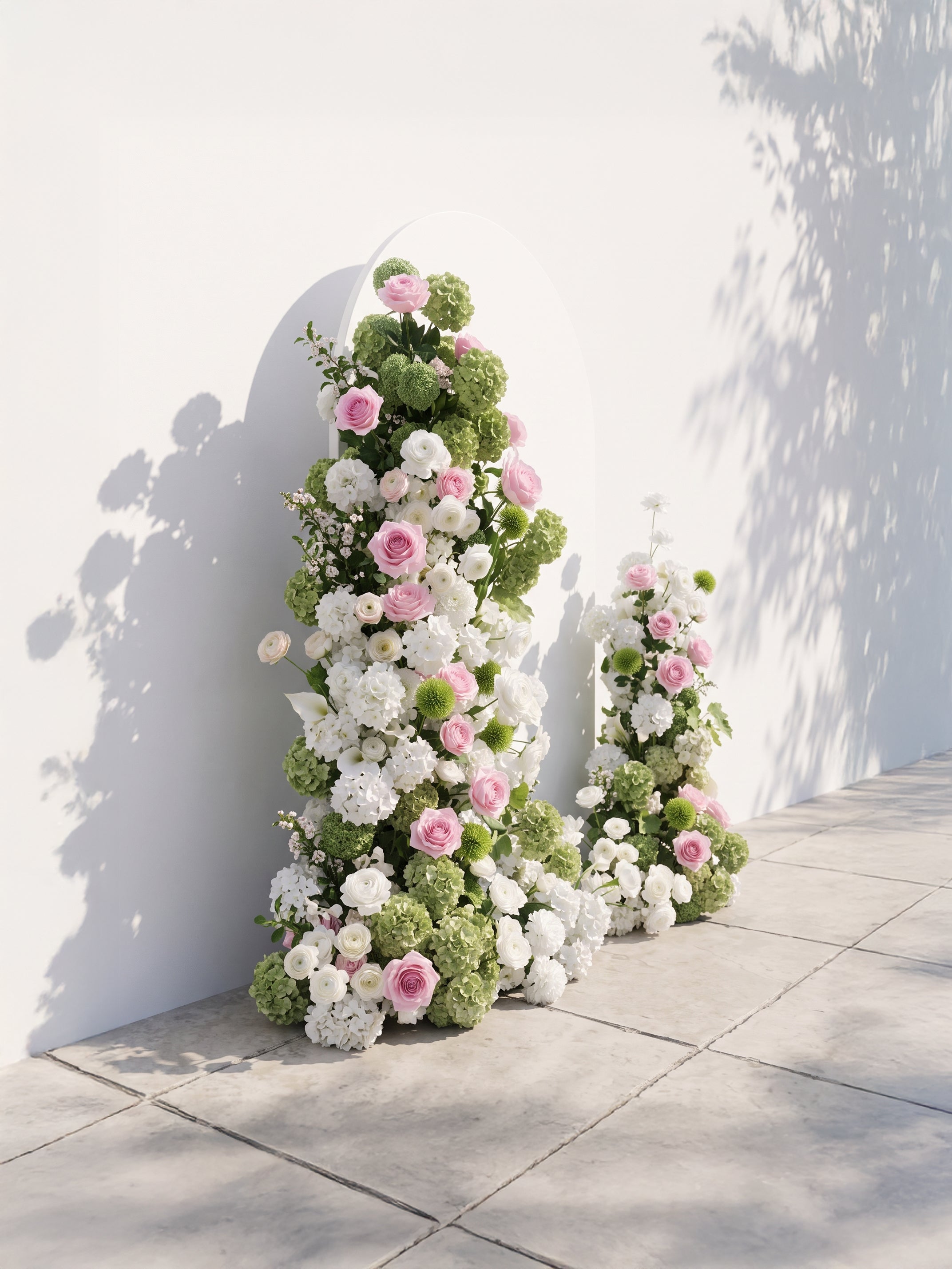 Stelbelle:  Wedding Background Arch Pillar Decorative Flower Row Excluding Frame — left view