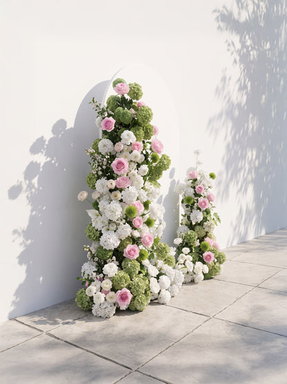 Stelbelle:  Wedding Background Arch Pillar Decorative Flower Row Excluding Frame — left view
