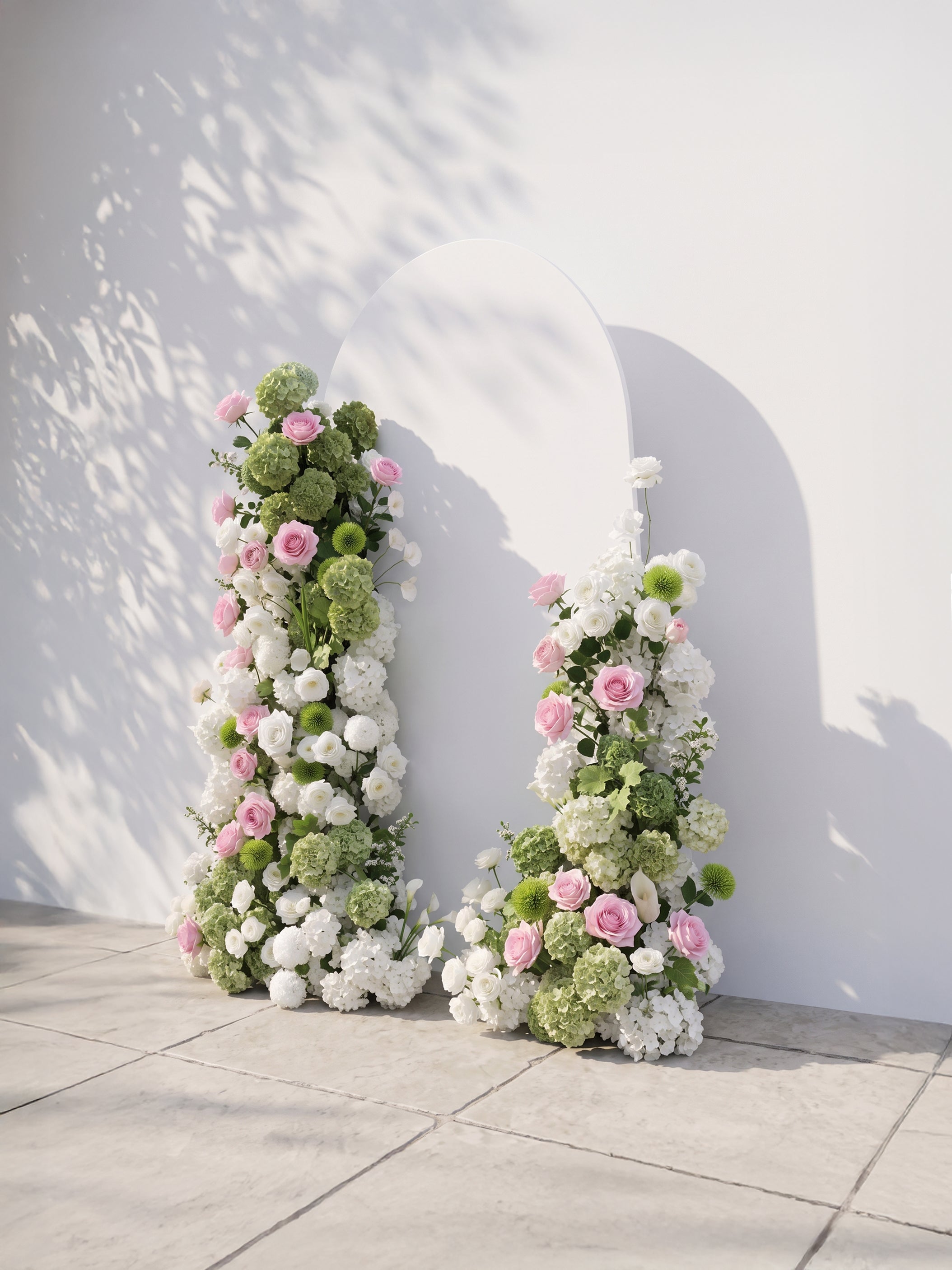 Stelbelle:  Wedding Background Arch Pillar Decorative Flower Row Excluding Frame — right view