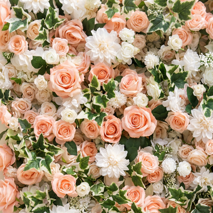 Stelsira: Luxury 4D Pink&amp;WhiteWedding Flower wall with Pink Roses&amp;Greenery for Wedding&amp;Event Decor stelsira detail 1