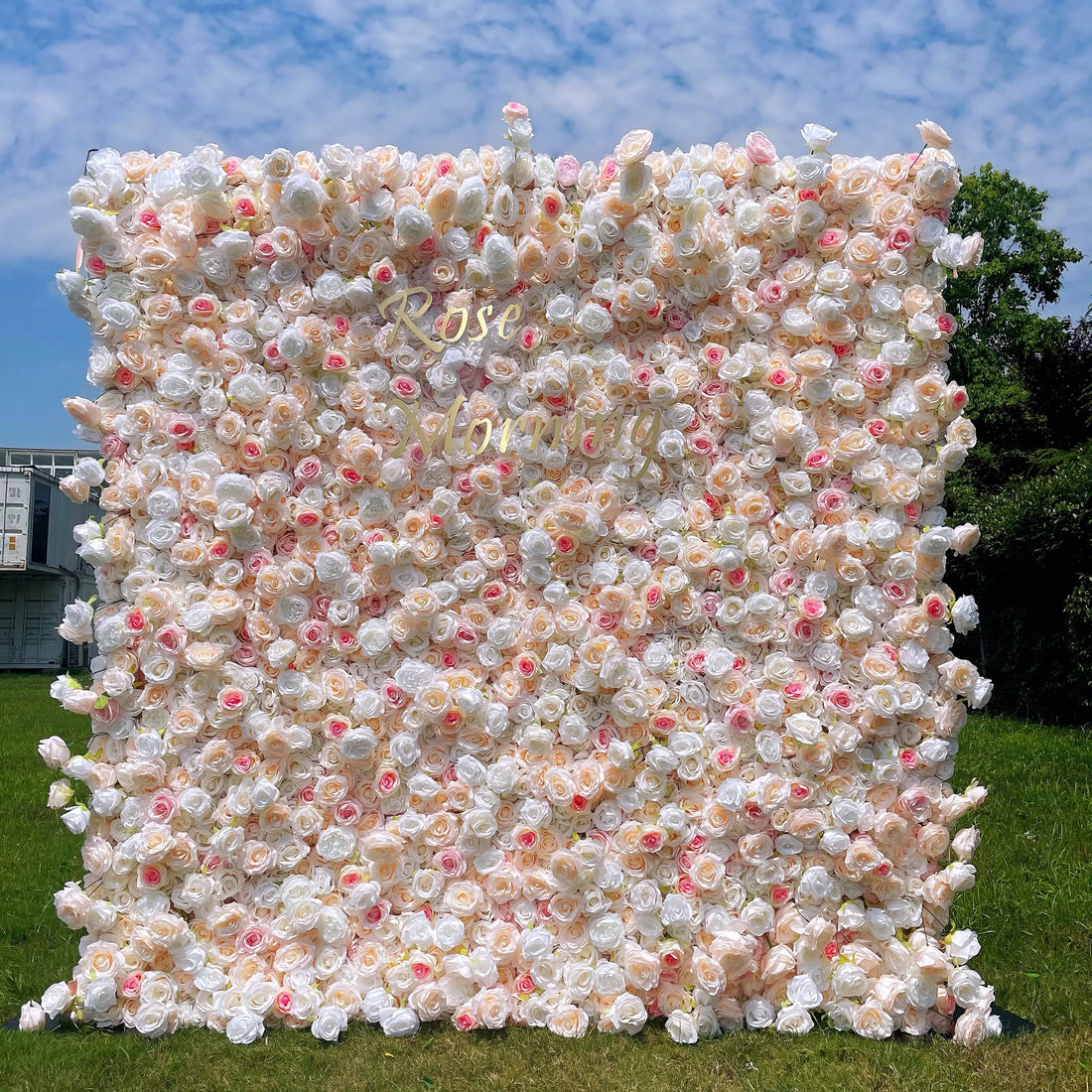 Sugar：5D Fabric Artificial rolling up curtain flower wall