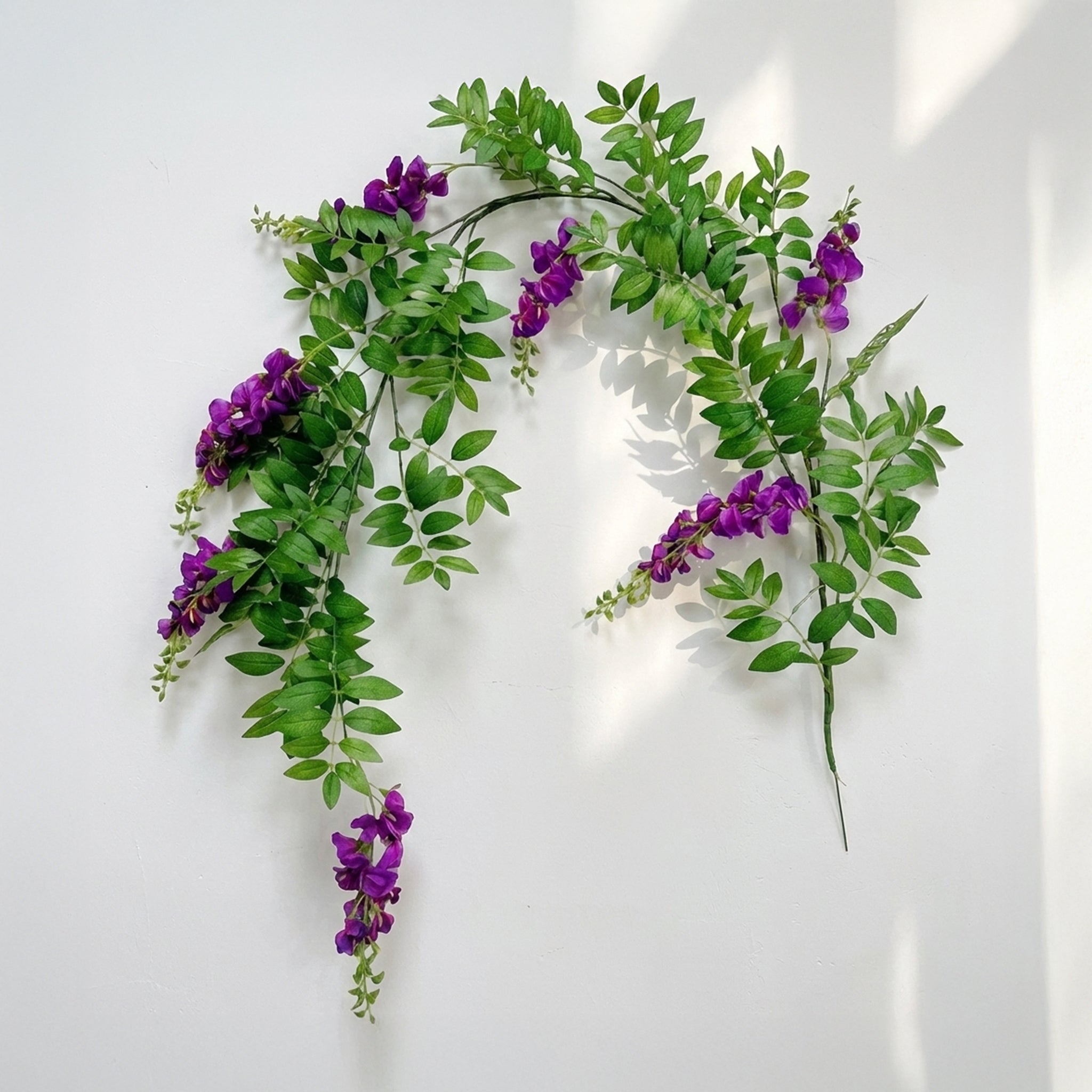 70 Inches Artificial Purple Wisteria Hanging Vines – Lush Faux Greenery Floral Wall Decor