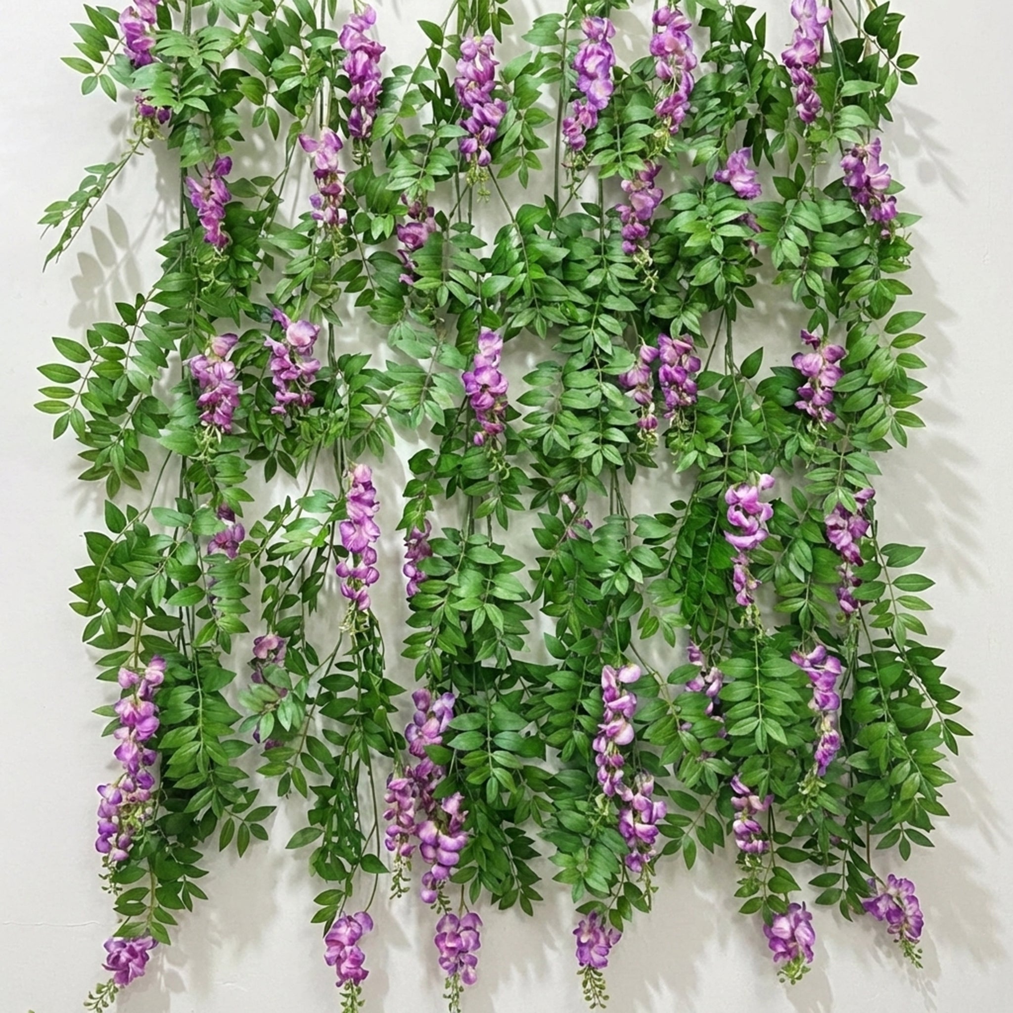 70 Inches Artificial Purple Wisteria Hanging Vines – Lush Faux Greenery Floral Wall Decor