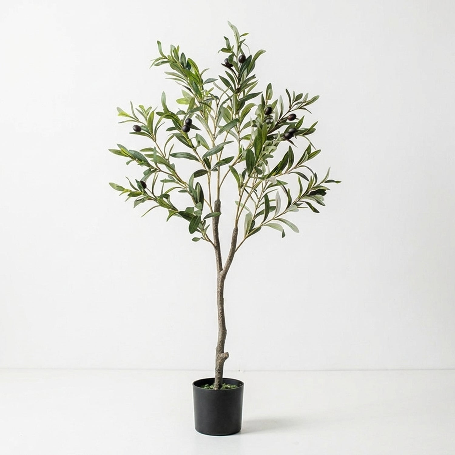 35 Inches Juhuan Large Olive Tree Artificial Plant Potted Plant Living Room Floor Decor