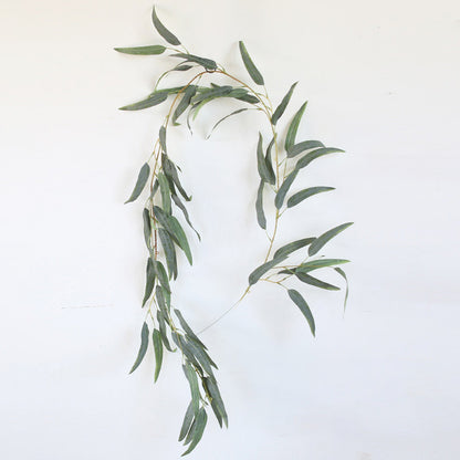 69 InchesGreen Ivy Vine Eucalyptus Begonia Leaf Floral Climbing Decor for Wall Hanging