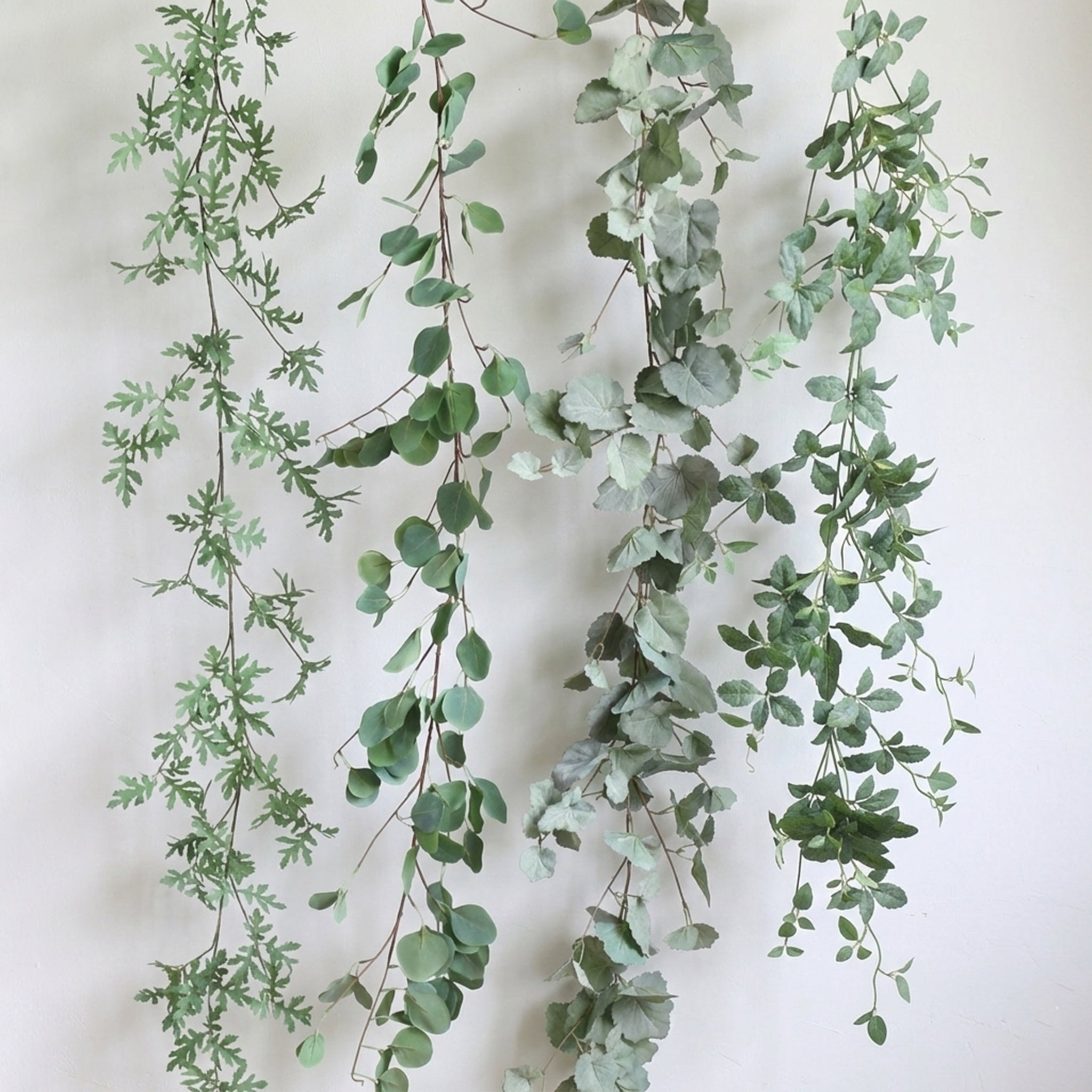 69 InchesGreen Ivy Vine Eucalyptus Begonia Leaf Floral Climbing Decor for Wall Hanging