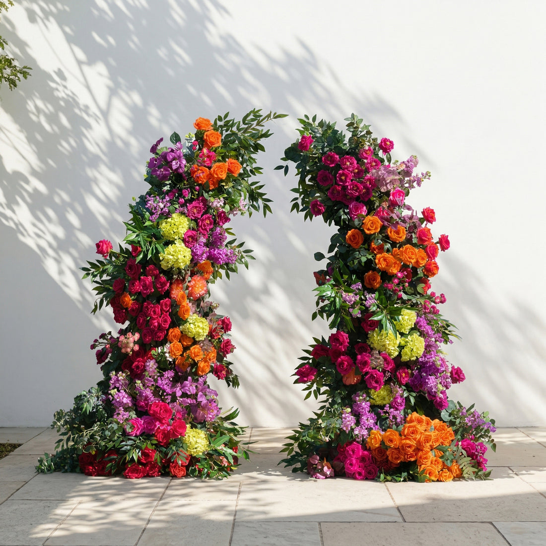 Talsira Horn Arch: Garden style Luxury Flower Arch in mixed color for Outdoor Weddings&amp;Events Decoration Incuding Frame