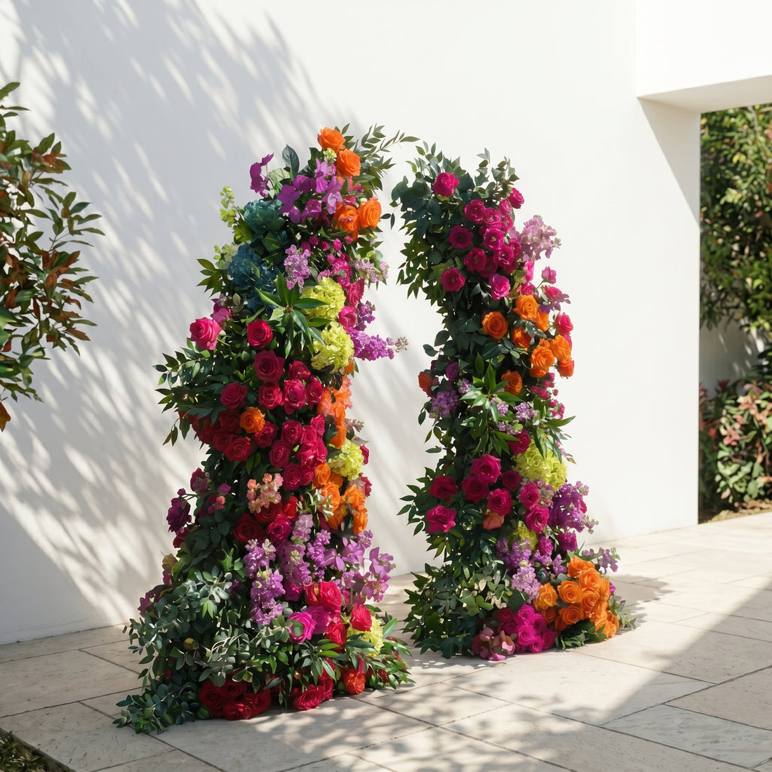 Talsira Horn Arch: Garden style Luxury Flower Arch in mixed color for Outdoor Weddings&amp;Events Decoration Incuding Frame