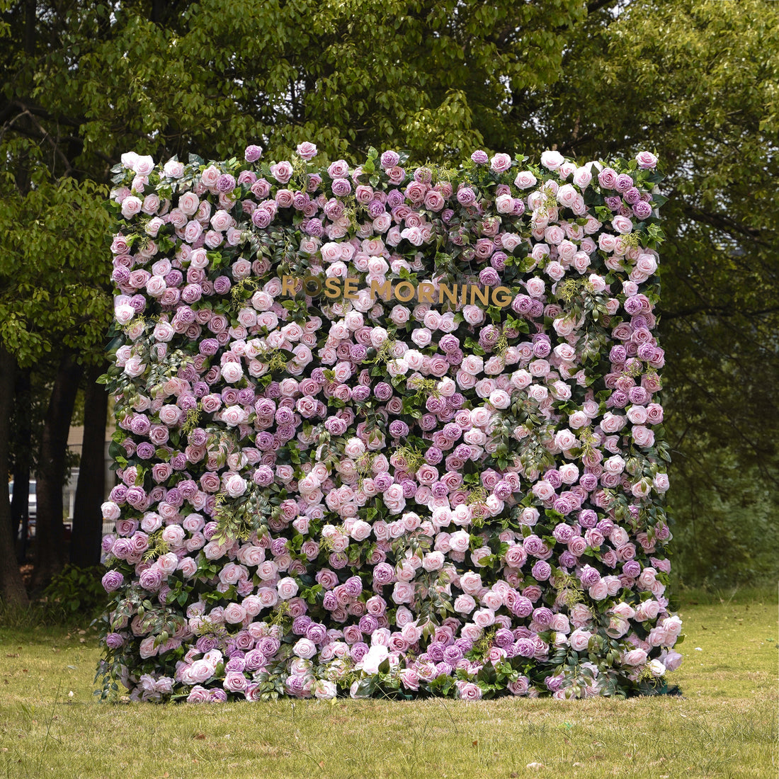 Tamara：5D Fabric Artificial rolling up curtain flower wall Rose Morning