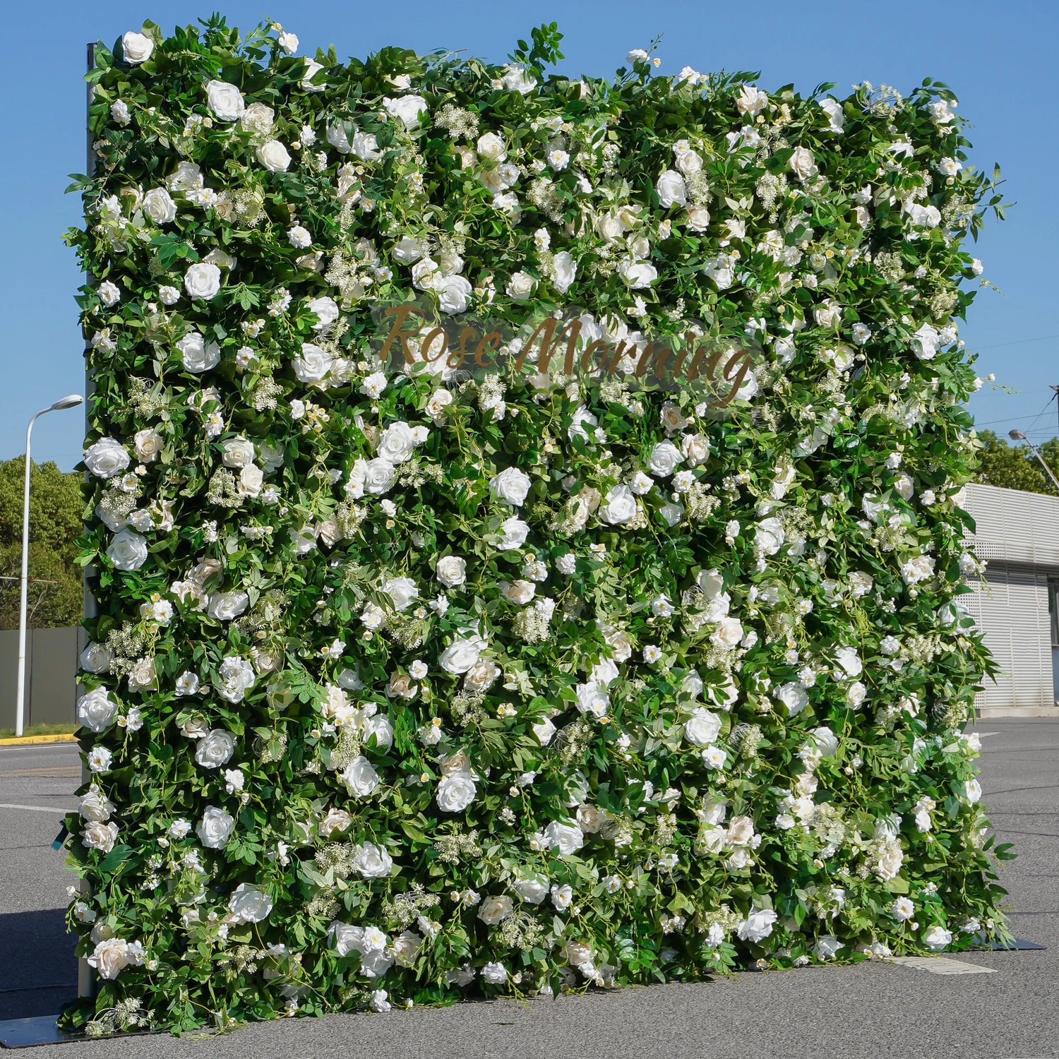 Teresa：5D  Fabric Artificial rolling up curtain flower wall