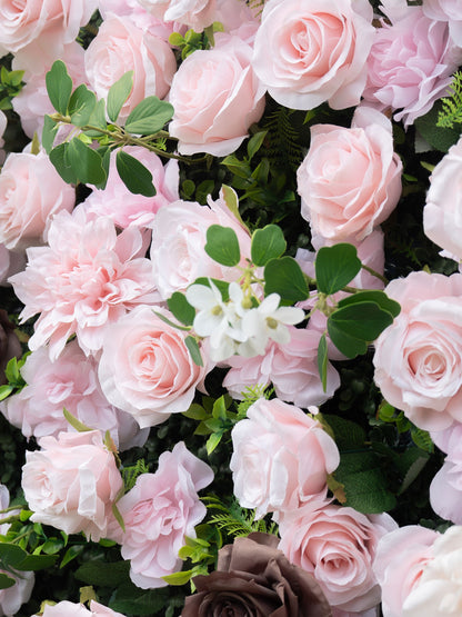 Solenne: 3D Fabric Artificial Zip Up Curtain Flower Wall For Wedding and Events Decoration