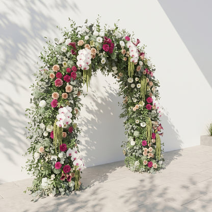 Torellar: 2026 New Luxury Green&amp;White Flower arch for Garden Weddings&amp;Events Decoration Incuding Frame