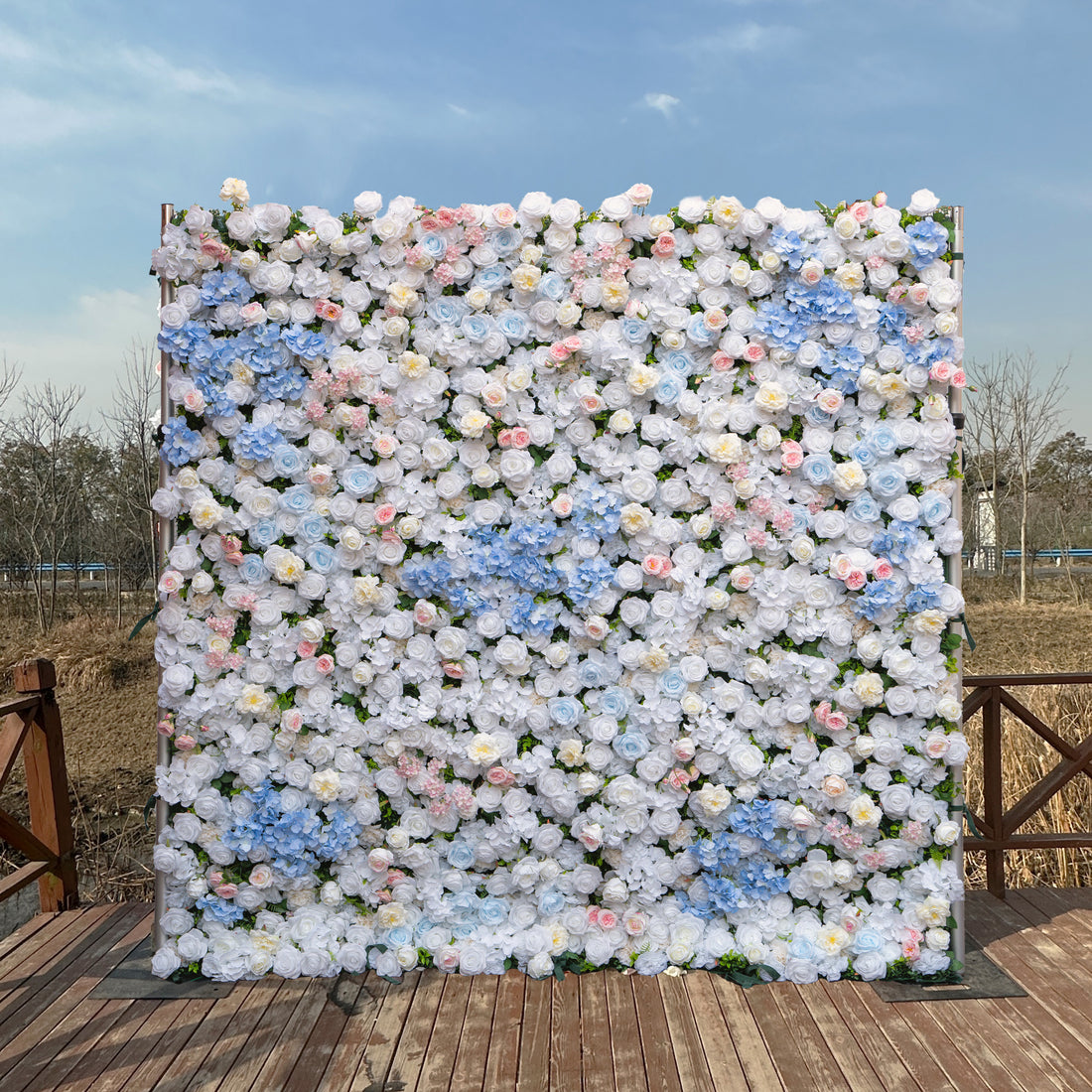 ULB013：3D Unique Limited Fabric Artificial rolling up curtain flower wall （The ONLY ONE piece in the world-Only USA）