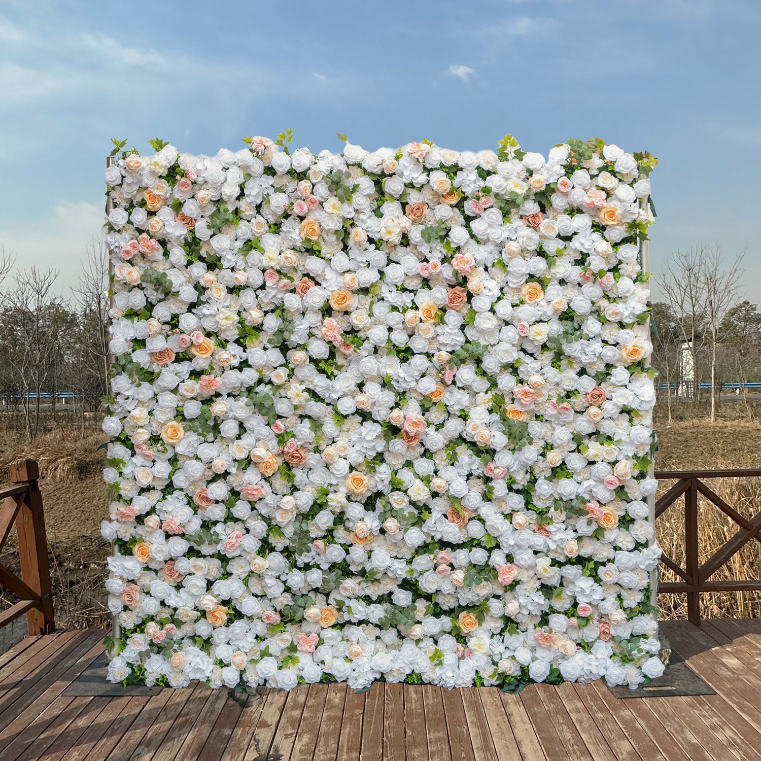 ULB017：3D Unique Limited Fabric Artificial rolling up curtain flower wall （The ONLY ONE piece in the world-Only USA）