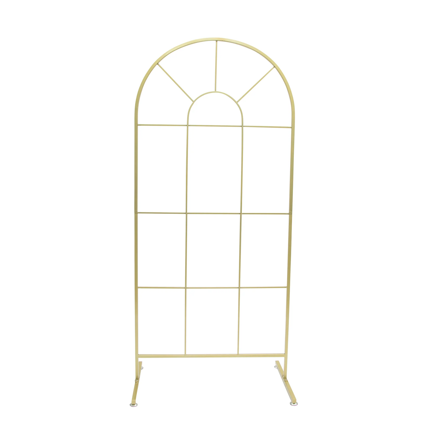 V006: French Wedding and Event Window Arch Frame Backdrop Party Stand - Gold Rose Morning