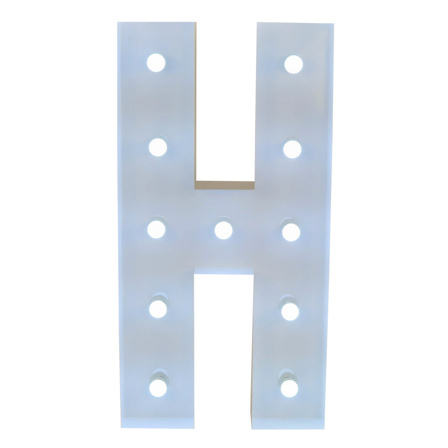 V023: Event Decoration Large 4ft Tall LED Marquee Letter - H Rose Morning