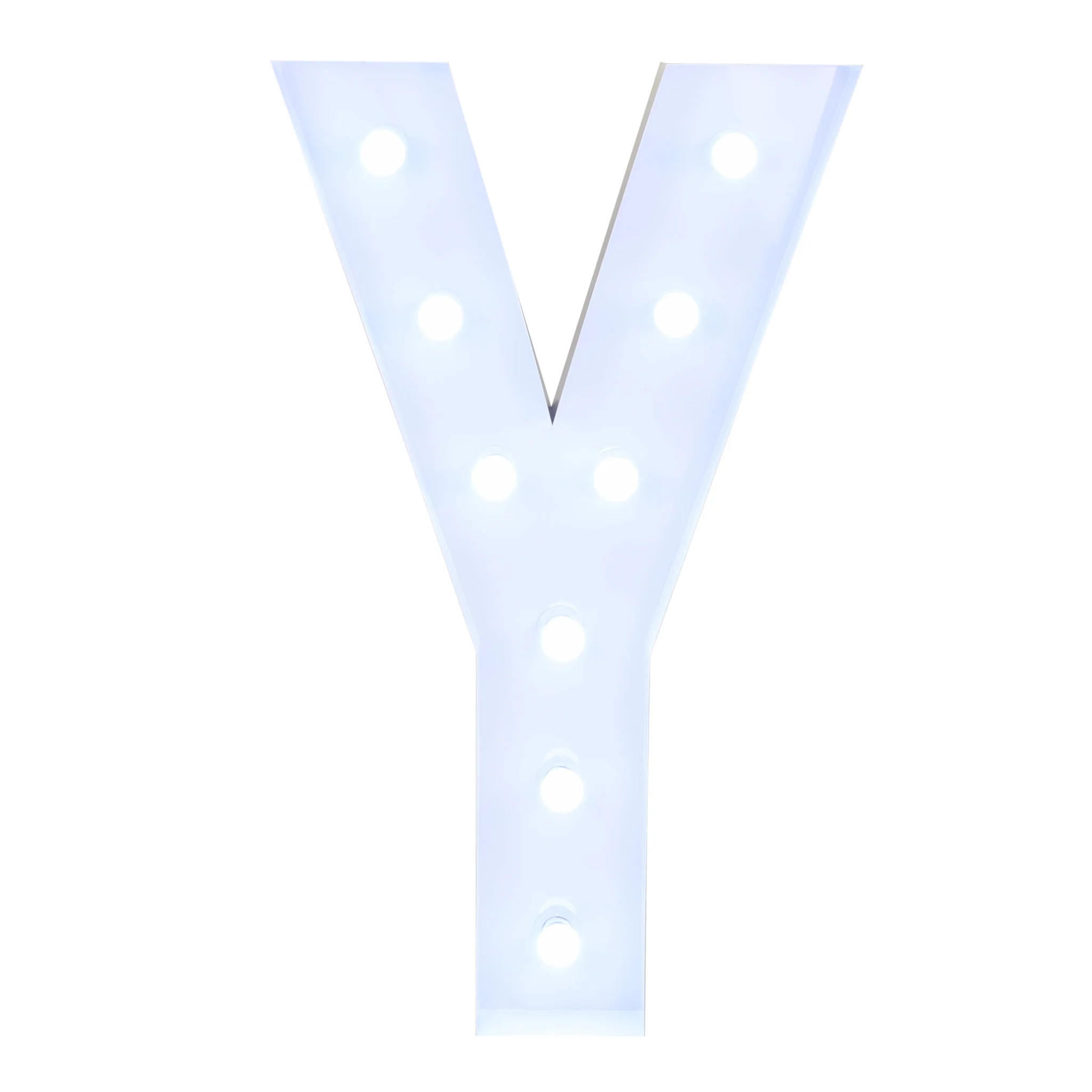 V024: Event Decoration Large 4ft Tall LED Marquee Letter - Y Rose Morning