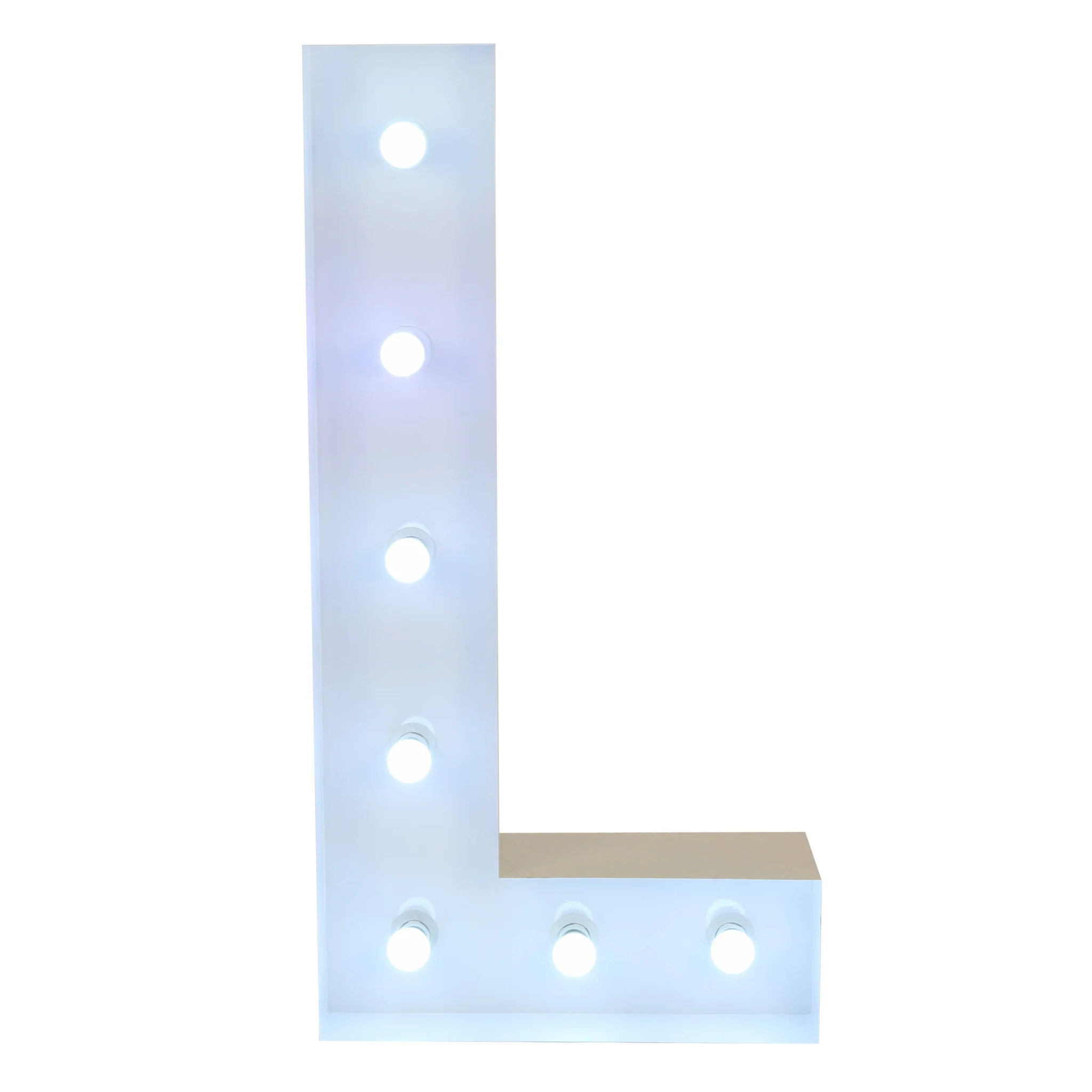 Event Decoration Large 4ft Tall LED Marquee Letter - L Rose Morning