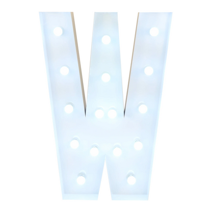 Event Decoration Large 4ft Tall LED Marquee Letter - W Rose Morning