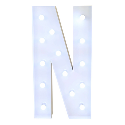 Event Decoration Large 4ft Tall LED Marquee Letter - N Rose Morning
