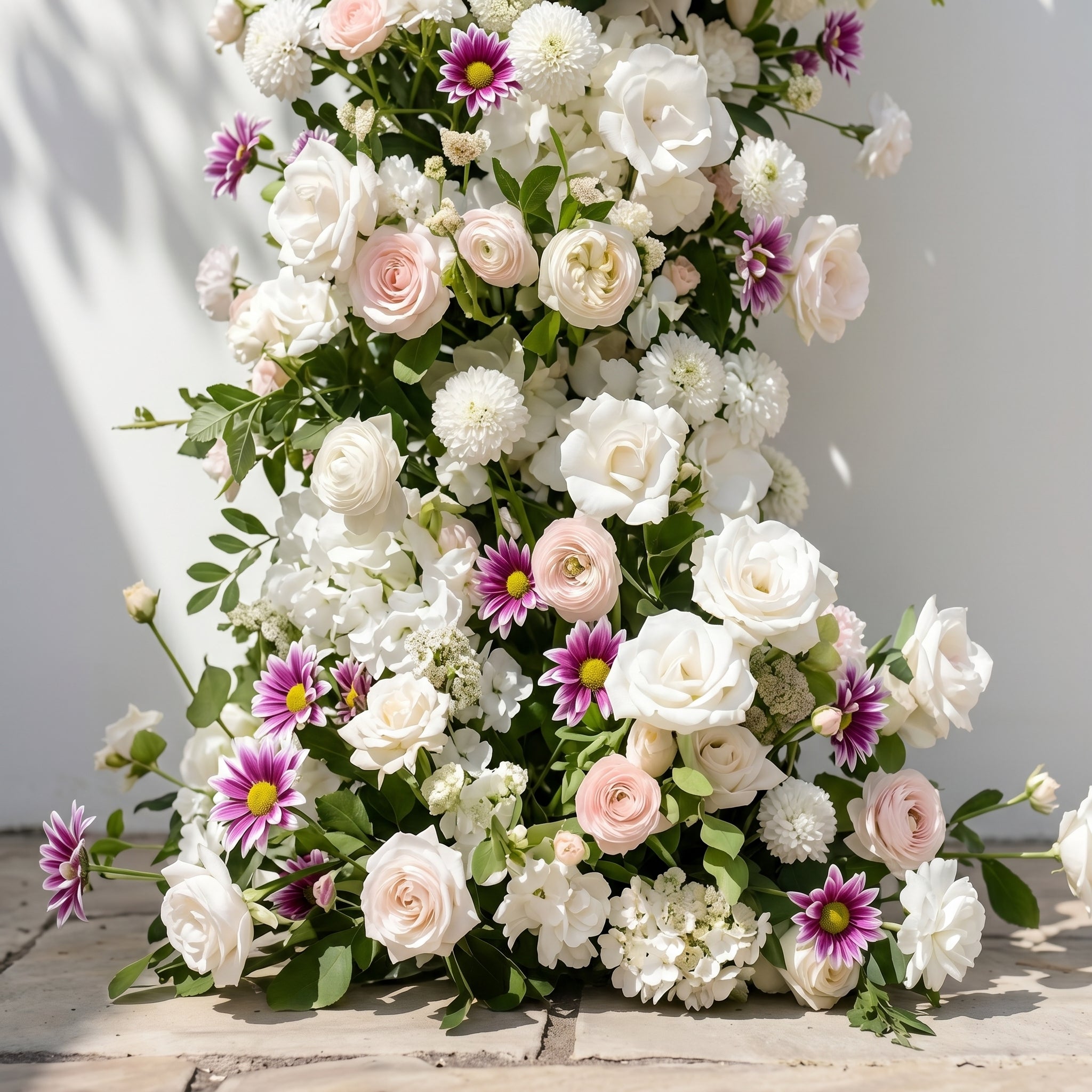 Valova: Luxury White&amp;purple Flower Arch for Wedding&amp;Event Decor Including Frame valova detail 2